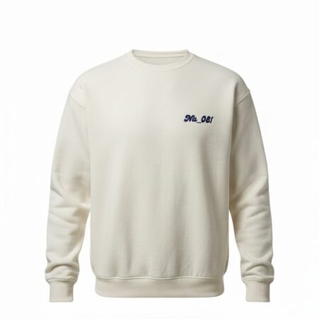 Felpa Girocollo Unisex Bianco Vintage